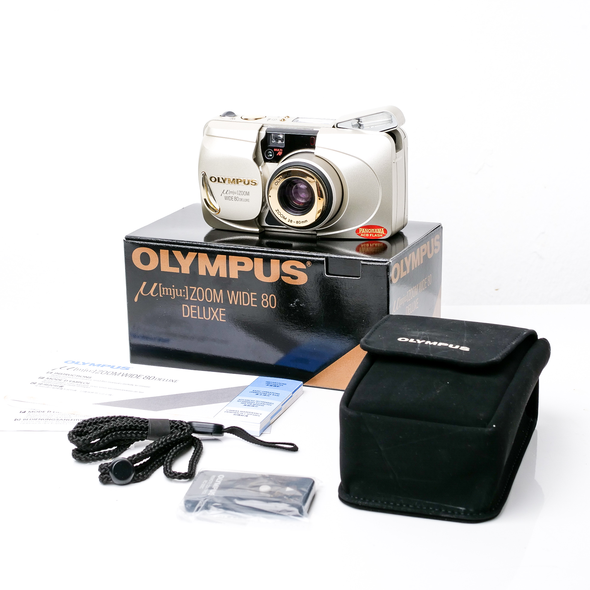 Olympus µ[mju:] ZOOM WIDE 80 DELUXE – NEW , Serial : 1015671